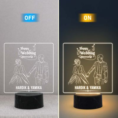 Personalized Happy Wedding Anniversary Customized with Name Gift for Anniversary